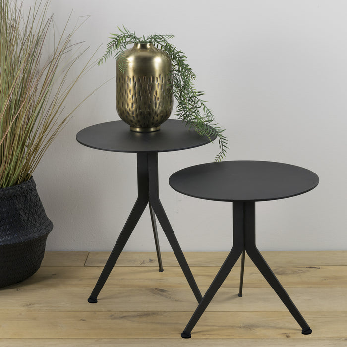 Spinder Design bijzettafel Daley Low - Zwart - Ø 38