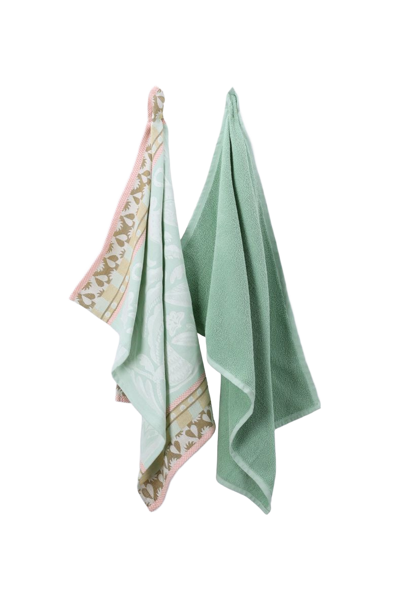 Sissy-Boy Lichtgroene handdoek en theedoek