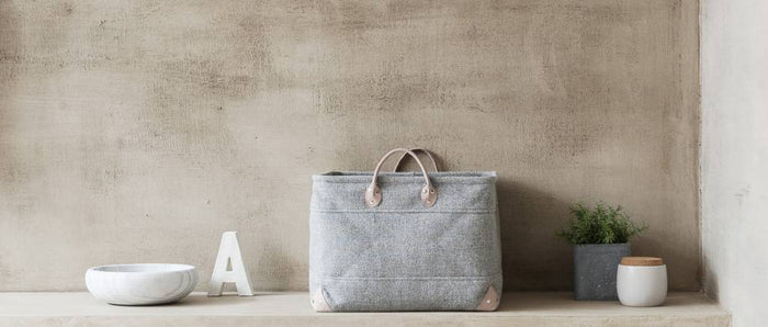 Opbergmand Lubin Silver Grey | Grijs | Katoen | Polyester