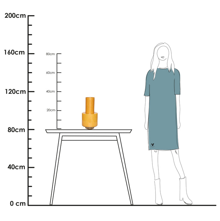 Vase The World Volta Elite yellow Ø19 x H36 cm