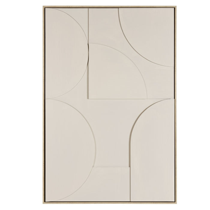 HOMER - Décoration murale 83x123cm formes abstraites beiges en relief