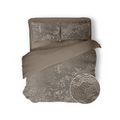 Eleganzzz Dekbedovertrek 3D Embossed Velvet Wave - warm taupe