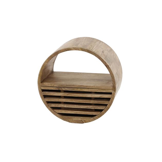 Giga Meubel - Wandschap Naturel Hout - Ø40x25x40cm - Tweak