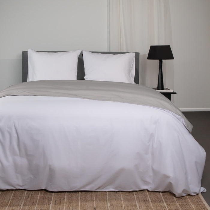 Superieur - Dekbedovertrek - Wit; Grijs - Tweepersoons