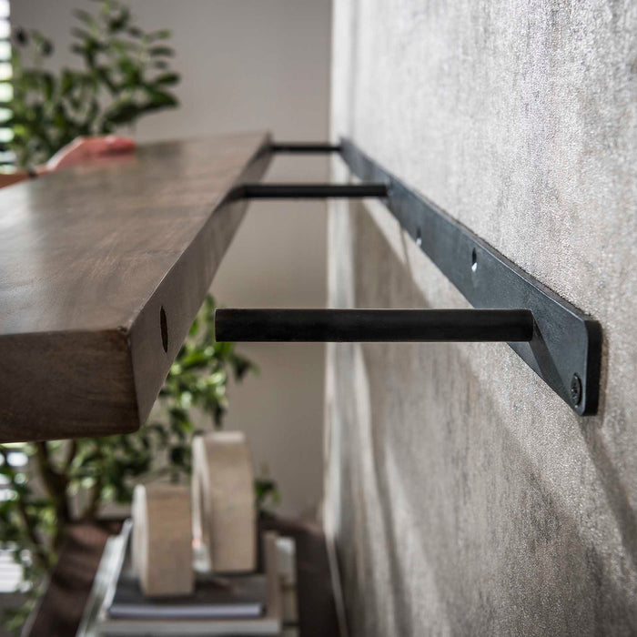 Giga Meubel - Wandplank Bruin Acaciahout - 120x20x4cm - Carve