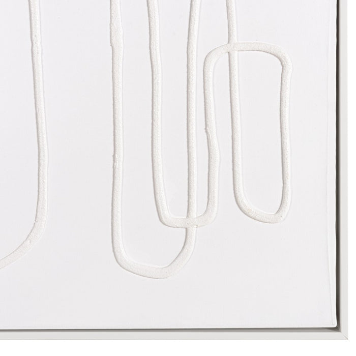 HOMER - Décoration murale 83x123cm lignes abstraites n°1, cadre blanc