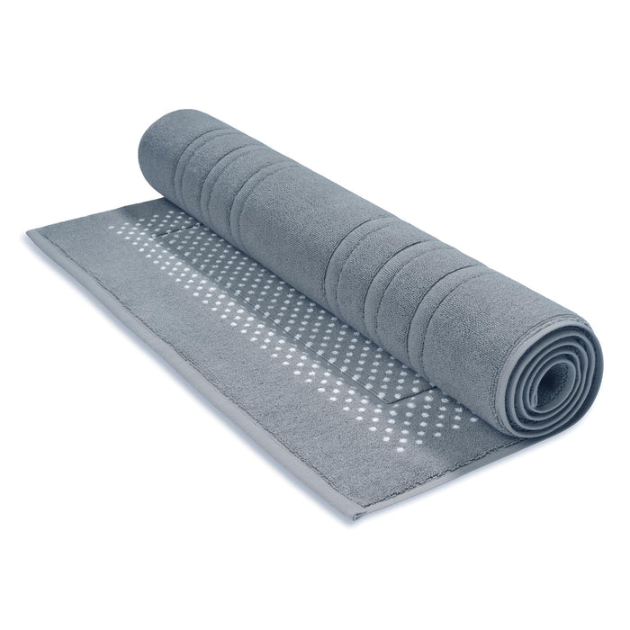 Houston Badmat Dusty Blue | 70 x 140 cm | Blauw | Katoen