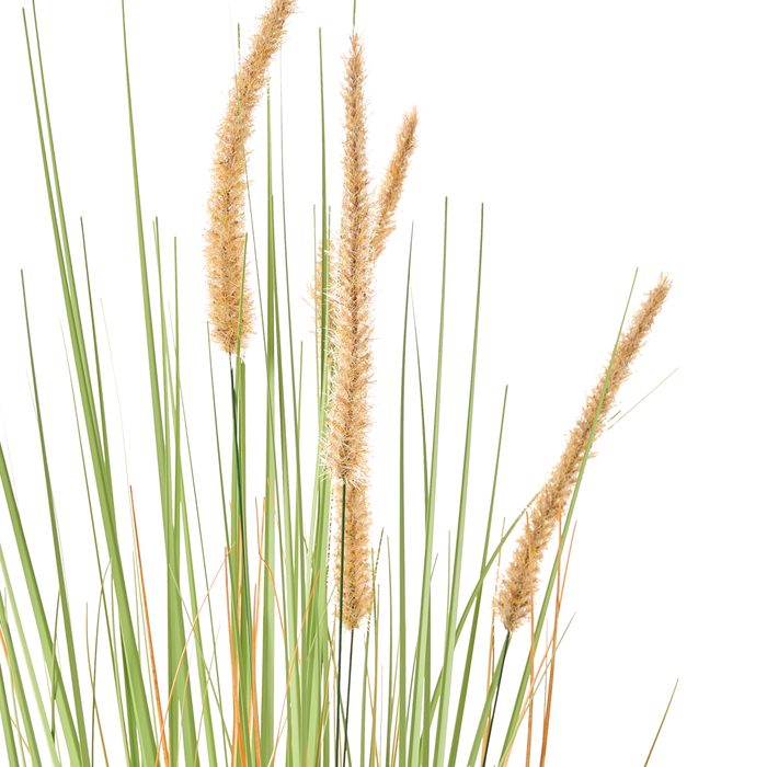 Beliani-BRISTLEGRASS-Kunstplant-Groen|Oranje-90 cm-Synthetisch