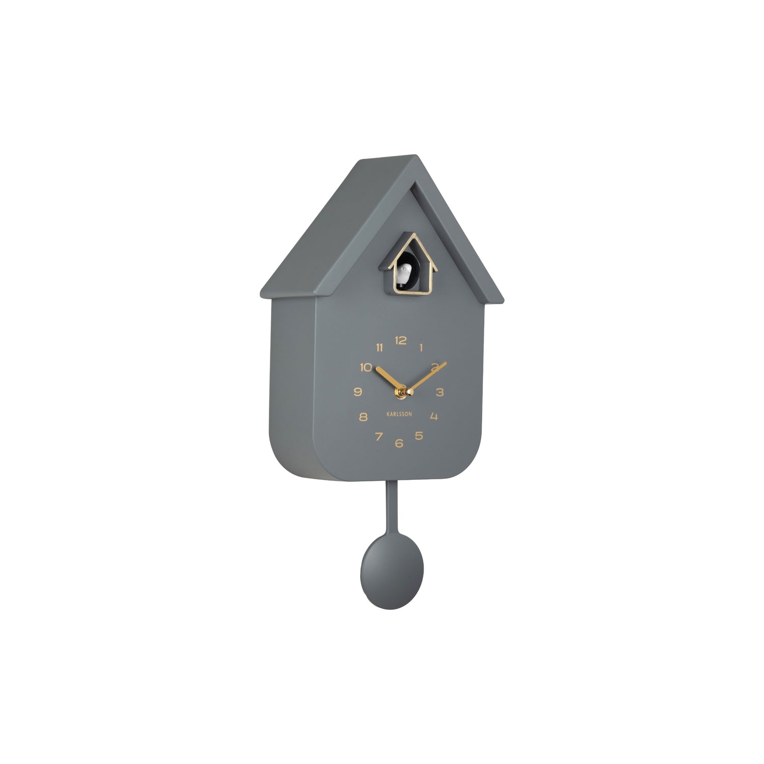 Karlsson Wandklok Solo Color Cuckoo - Grijs - 6x21,5x41cm