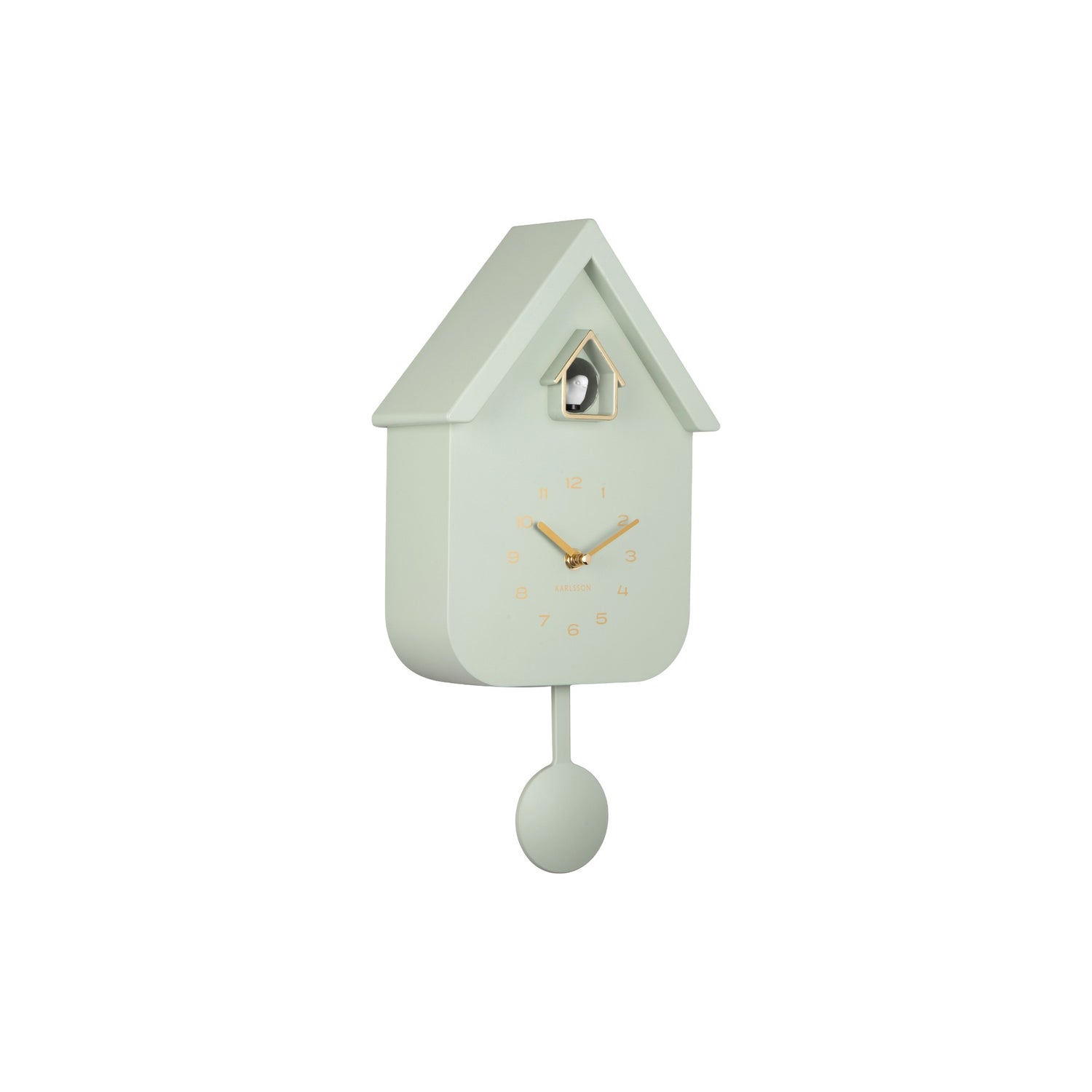 Karlsson Wandklok Solo Color Cuckoo - Jadegrijs - 6x21,5x41cm