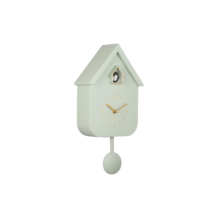 Karlsson Wandklok Solo Color Cuckoo - Jadegrijs - 6x21,5x41cm