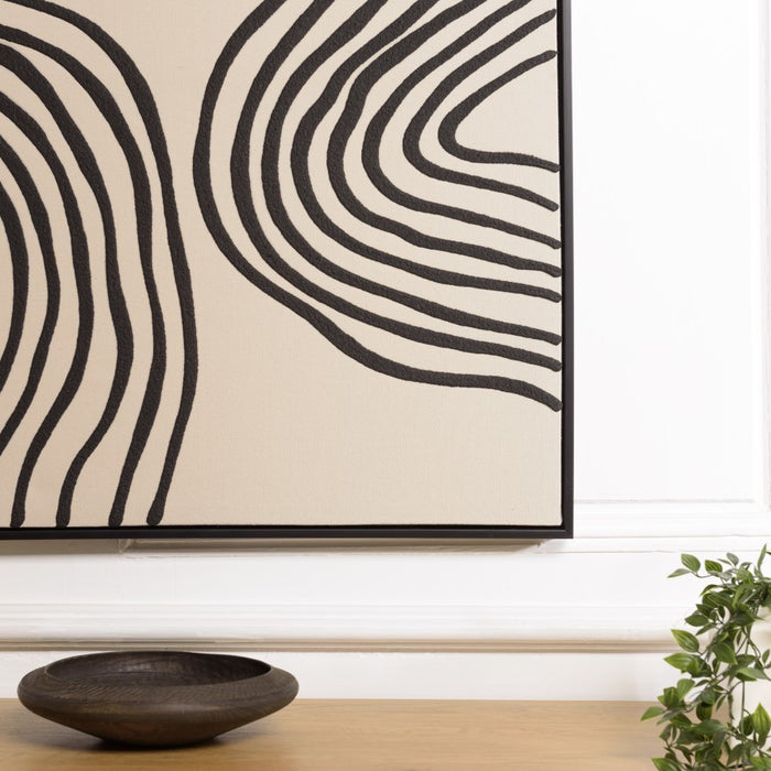 HOMER - Décoration murale B - 83x123cm lignes abstraites, cadre noir