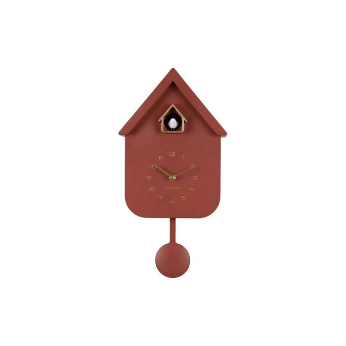 Karlsson Wandklok Solo Color Cuckoo - Bordeaux - 6x21,5x41cm