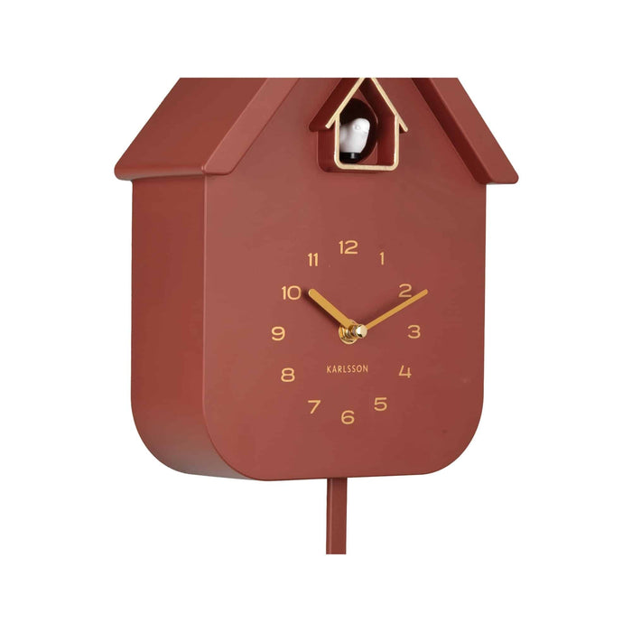 Karlsson Wandklok Solo Color Cuckoo - Bordeaux - 6x21,5x41cm