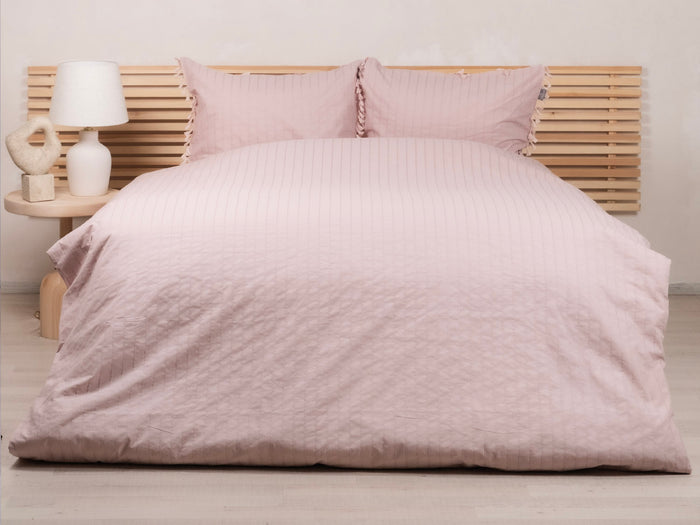 LINNICK Dekbedovertrek Katoen Renforcé Estina - light pink