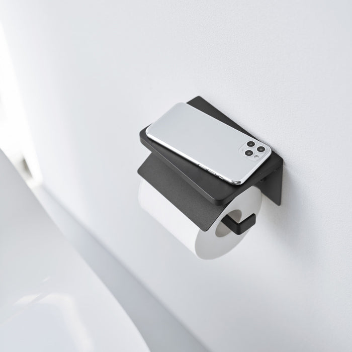 Yamazaki Tower Toiletrolhouder wandmontage - Zwart