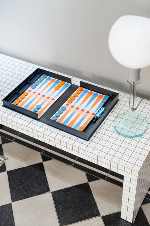 Printworks Spel Classic - Art of Backgammon - Antraciet