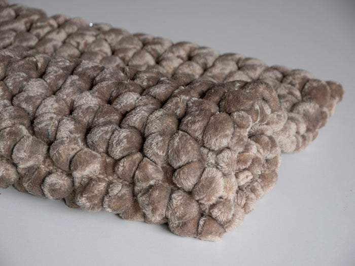 Onyx Badmat Almond | 60 x 100 cm | Bruin | Polyester | Katoen