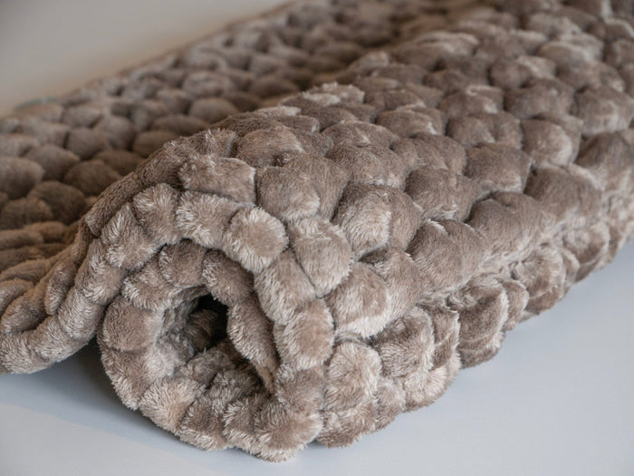 Onyx Badmat Almond | 80 x 160 cm | Bruin | Polyester | Katoen