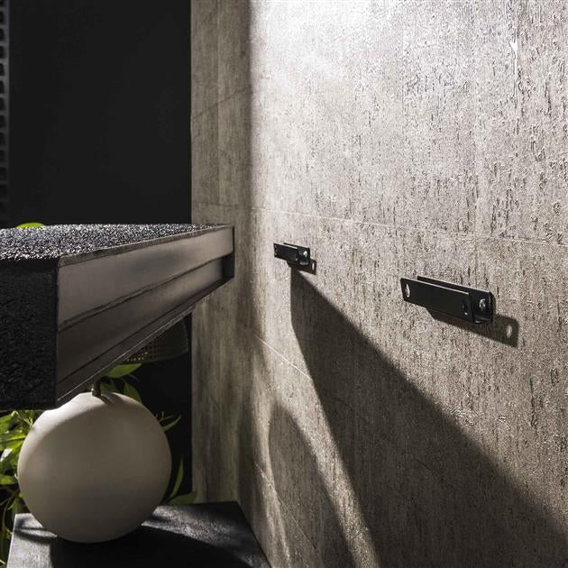 Giga Meubel - Wandplank Grijs Metaal - 100x29x8cm - Metallic