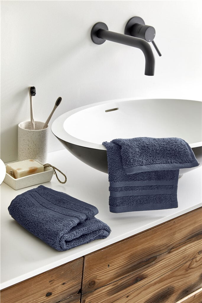 Byrklund - Gastendoek Bath Basics - 2x 30x50 - Blauw