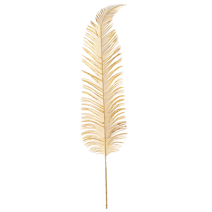 Fleurdirect Kunsttak Palm - Goud - Kunststof - 0x80x0cm (BxHxD)