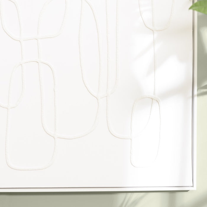 HOMER - Décoration murale 83x123cm lignes abstraites n°2, cadre blanc