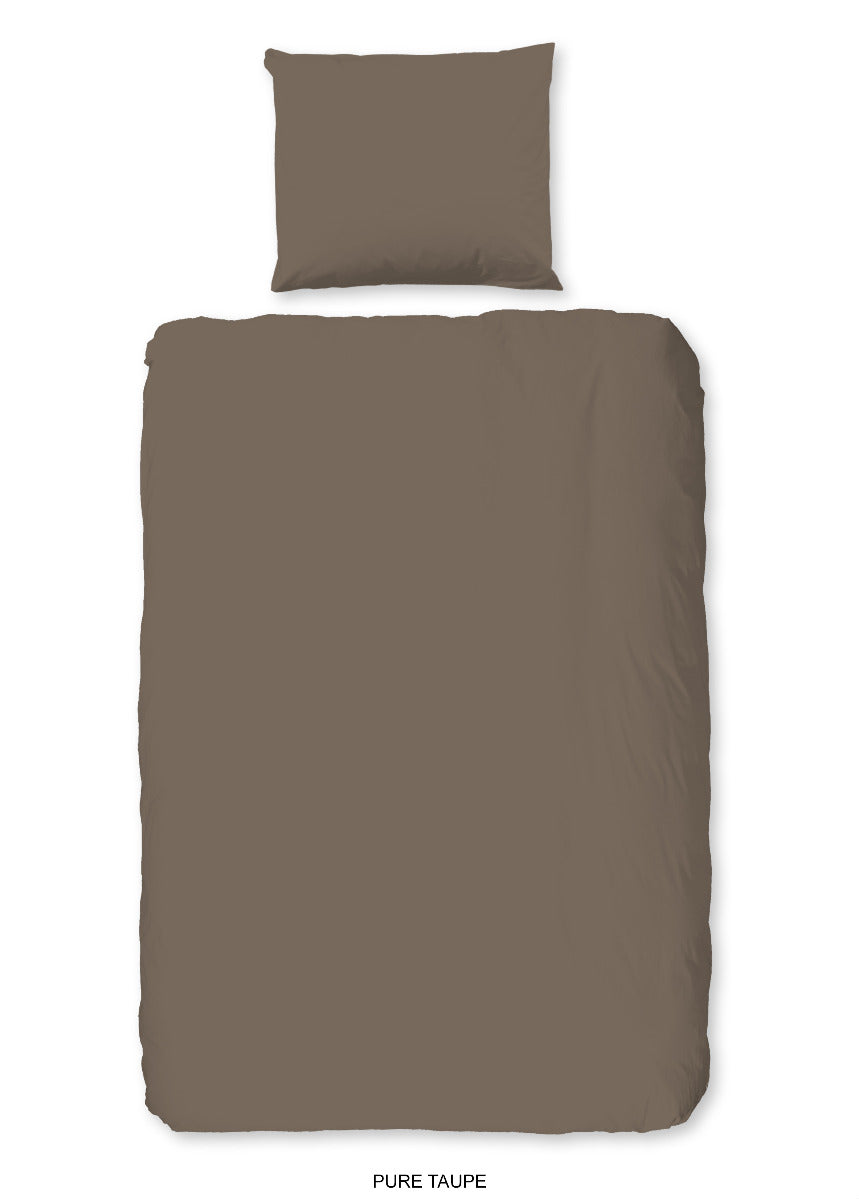 Pure Dekbedovertrek Micropercal Uni - taupe