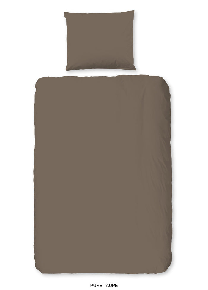 Pure Dekbedovertrek Micropercal Uni - taupe