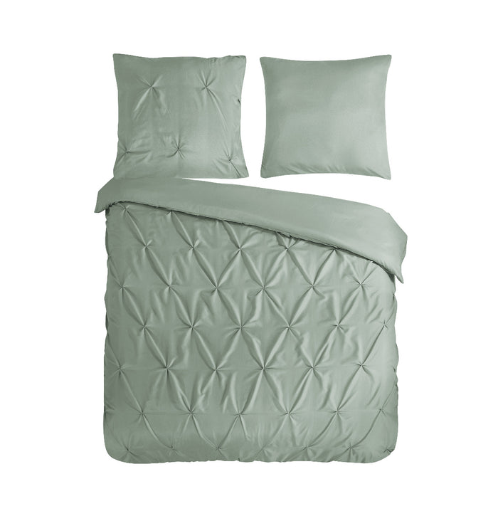 Pure Dekbedovertrek Micropercal Elegance - light sage