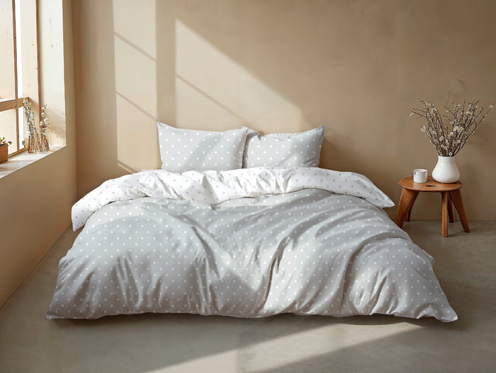 Zo Home Dekbedovertrek Katoen Punta di Cotone - stone grey