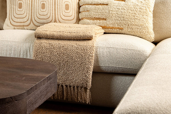 Dutch Decor sierkussen JIZZA - 30x50 cm Tofu