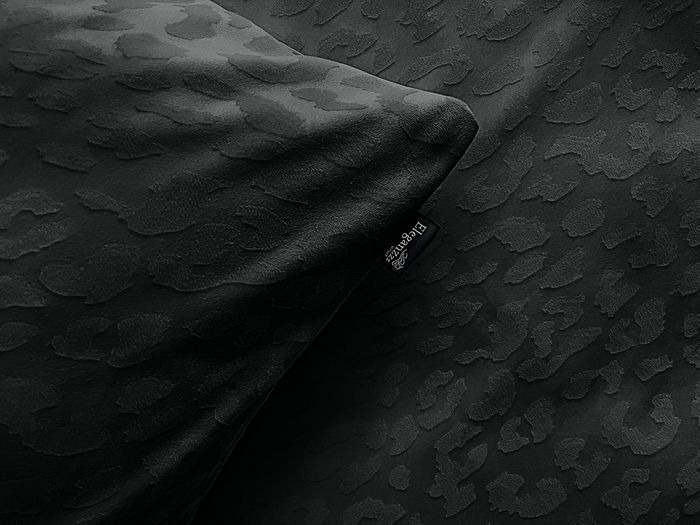 Eleganzzz Dekbedovertrek Micro Mink Leopard - black