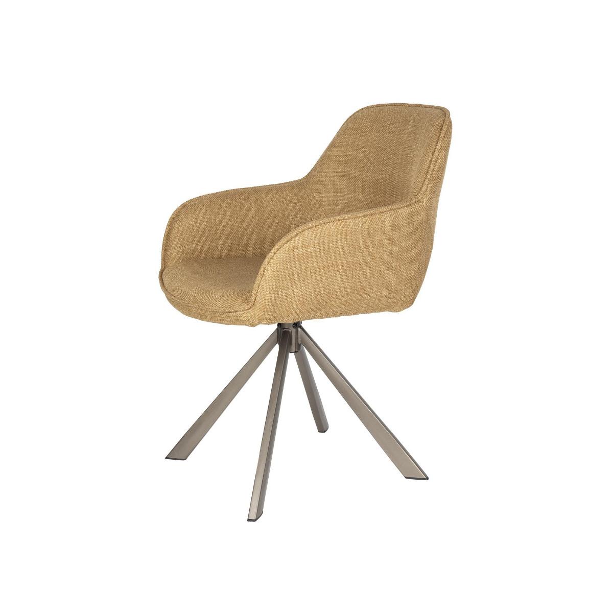 Puur Cindy draaistoel brons - okergeel