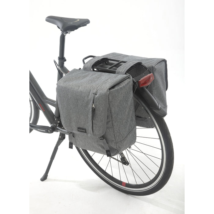 New Looxs | Dubbele fietstas | 32 liter - 35 x 35 x 15 cm - Grijs