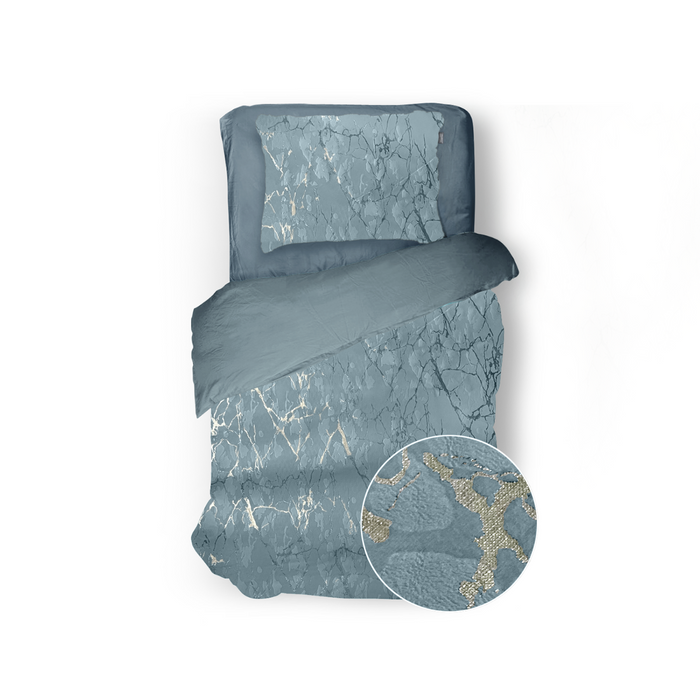 Eleganzzz Dekbedovertrek Marbel Foil Velvet - mineral