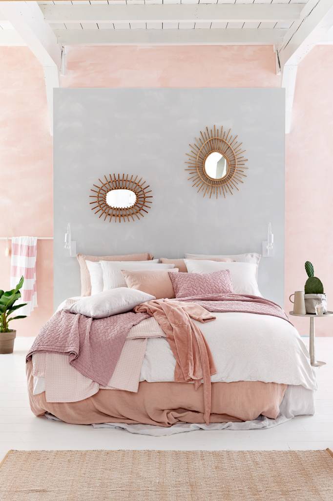 Kussensloop Purity Stone | 60 x 70 cm | Grijs | Linnen | Katoen