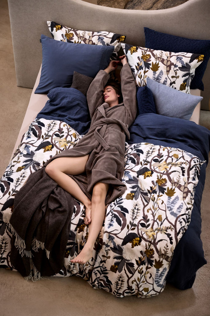 Beaumont Badjas Espresso | S | Bruin | Katoen | Polyester | Bamboe