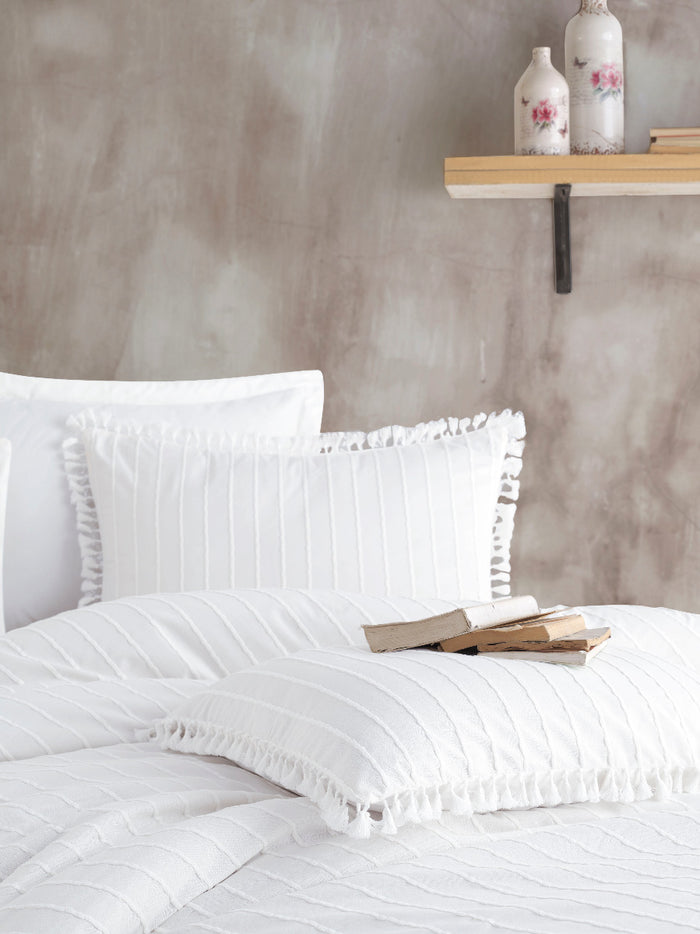 LINNICK Dekbedovertrek Katoen Renforcé Estina - white