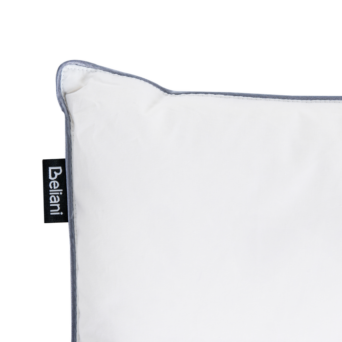 Beliani-TEIDE-Hoofdkussen 3 vakken-Wit-50 x 60 cm-Hoog-Eendenveren