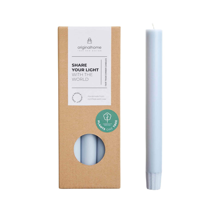 Originalhome dinerkaarsen - ø 2,2 x 20 cm - Lichtblauw - set van 10
