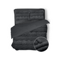 Eleganzzz Dekbedovertrek Jacquard Teddy Pluche - dark grey