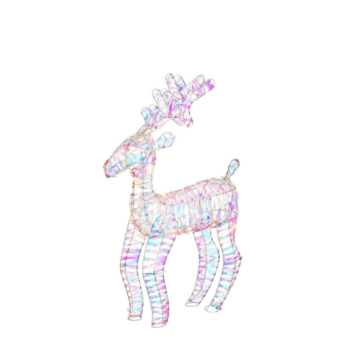 House of Seasons Kerstversiering Hert - 30x10x50 cm - Polyethyleen - iridescent