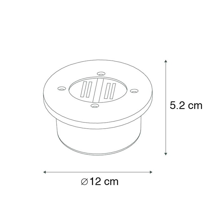 QAZQA Set van 5 moderne grondspots staal IP44 solar - Tiny