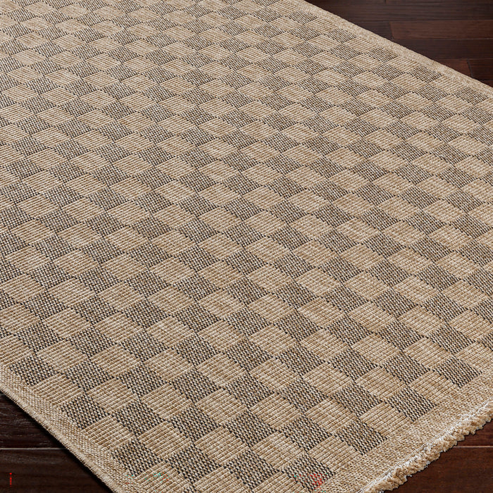 by fonQ Block Vloerkleed 120 x 170 cm - Donkerbeige