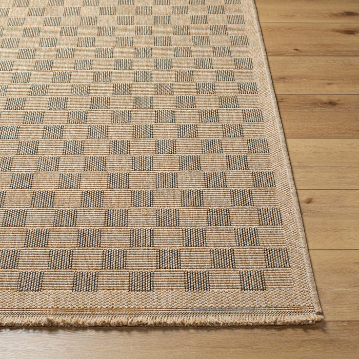 by fonQ Block Vloerkleed 120 x 170 cm - Donkerbeige