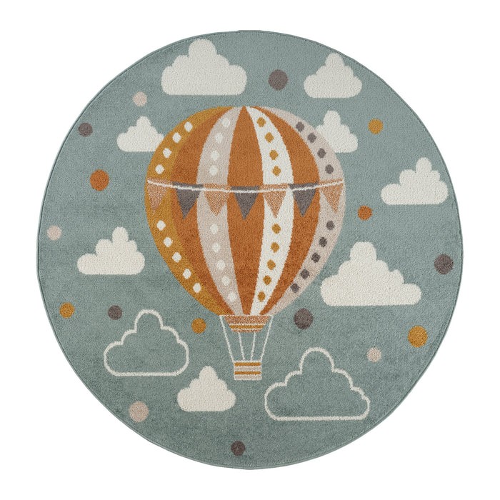 by fonQ Balloon Vloerkleed Ø 160 cm - Blauwgrijs