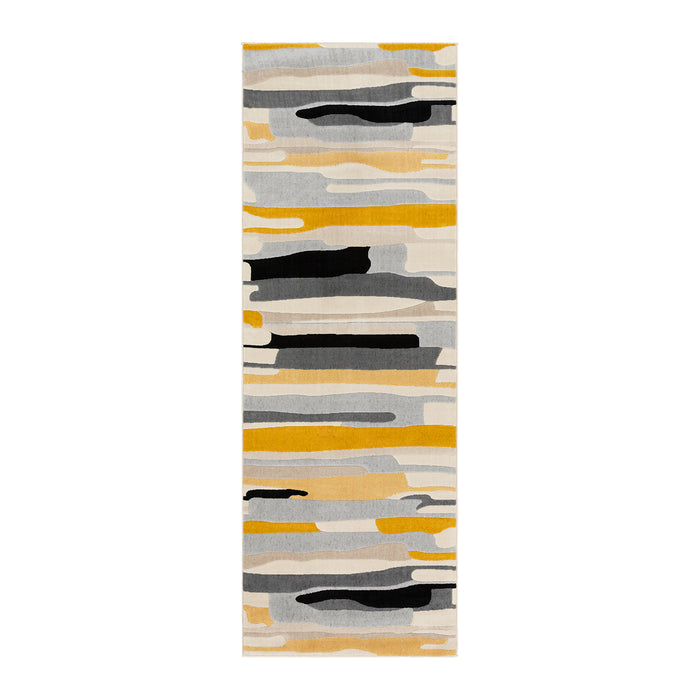 by fonQ Pincel Runner Vloerkleed 80 x 220 cm - Okergeel