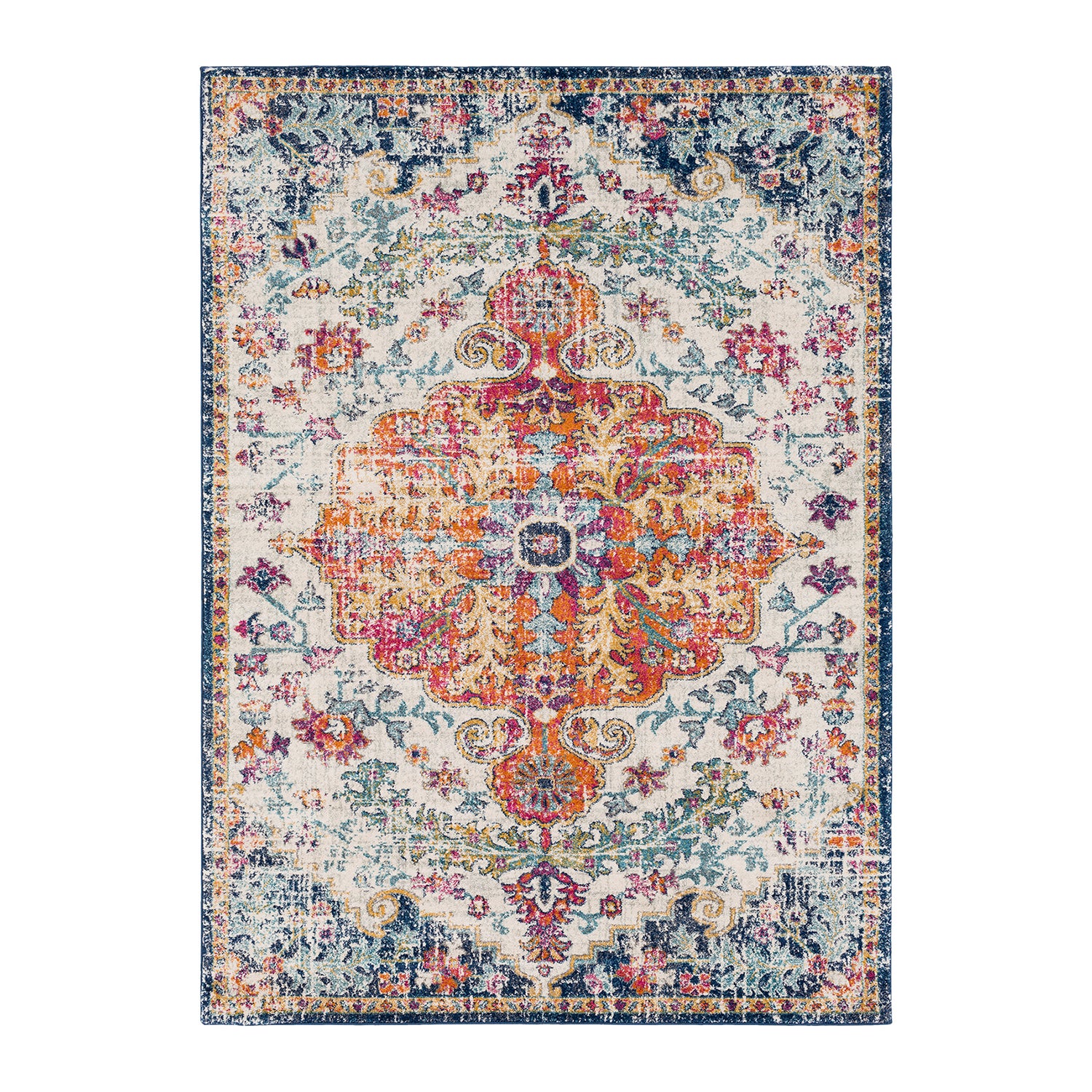 by fonQ Ravari Vloerkleed 120 x 170 cm - Turquoise