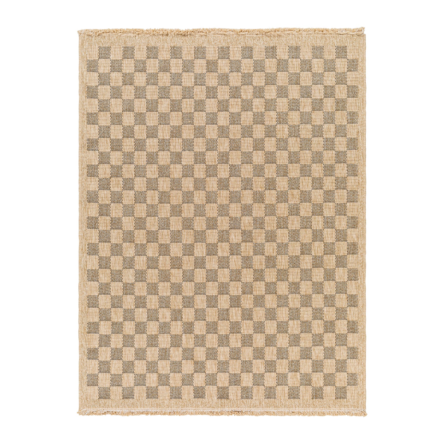 by fonQ Block Vloerkleed 120 x 170 cm - Donkerbeige